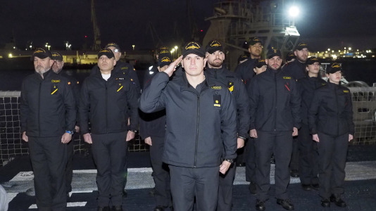 Partida de la fragata Juan de Borbón F-102