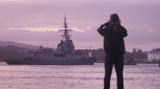 Partida de la fragata Juan de Borbón F-102