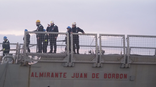 Partida de la fragata Juan de Borbón F-102