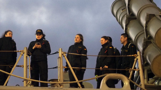 Partida de la fragata Juan de Borbón F-102