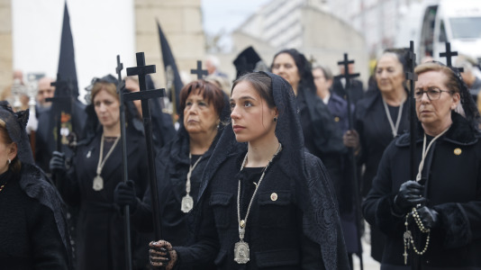 procesión de la Caridad y Silencio Cofradía Las AngustiasSemana Santa Ferrol 2026