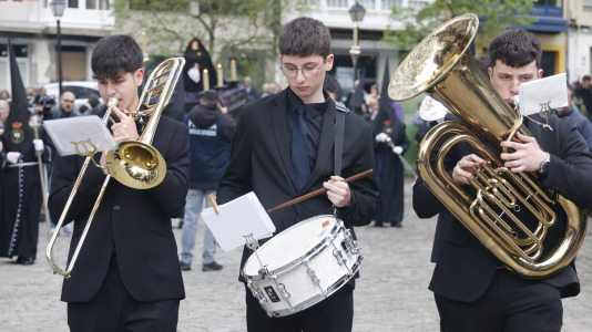procesión de la Caridad y Silencio Cofradía Las AngustiasSemana Santa Ferrol 2026