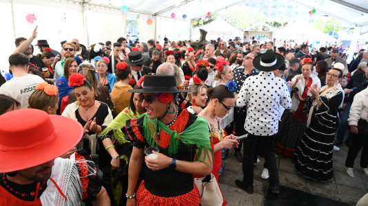 Alguno de los momentos vividos este sábado en la Feria de Abril de Narón
