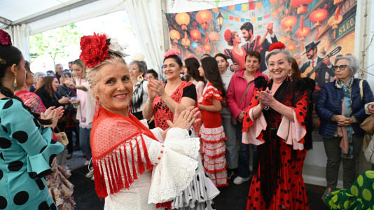 Alguno de los momentos vividos este sábado en la Feria de Abril de Narón