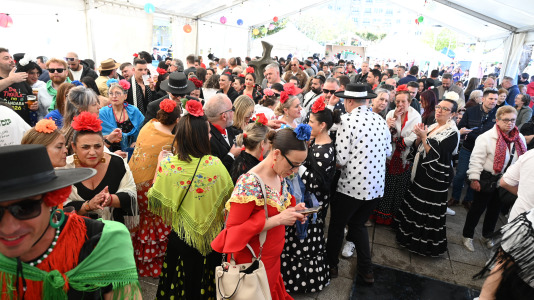 Alguno de los momentos vividos este sábado en la Feria de Abril de Narón