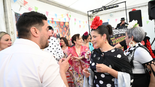 Alguno de los momentos vividos este sábado en la Feria de Abril de Narón