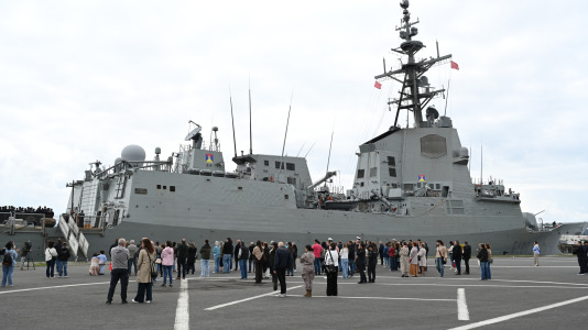 Base Naval de A Graña despedida de la Alvaro de Bazan F 101