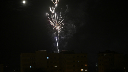 Fuegos artificiales. Fiestas de Caranza 2026