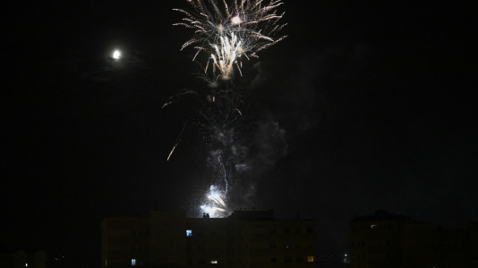 Fuegos artificiales. Fiestas de Caranza 2026