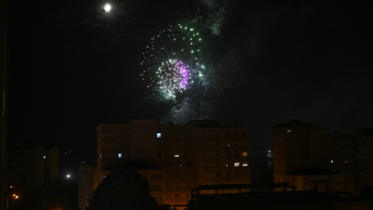 Fuegos artificiales. Fiestas de Caranza 2026