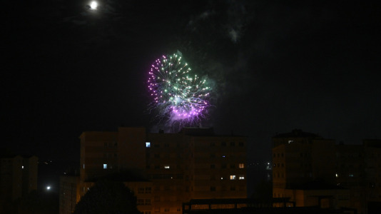 Fuegos artificiales. Fiestas de Caranza 2026