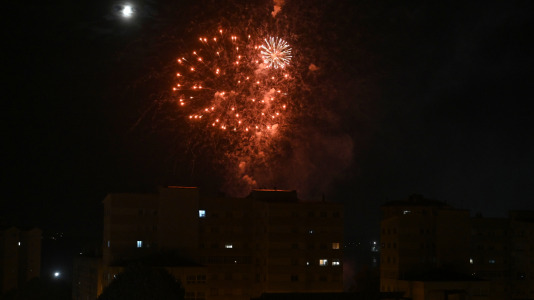 Fuegos artificiales. Fiestas de Caranza 2026