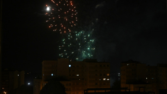 Fuegos artificiales. Fiestas de Caranza 2026