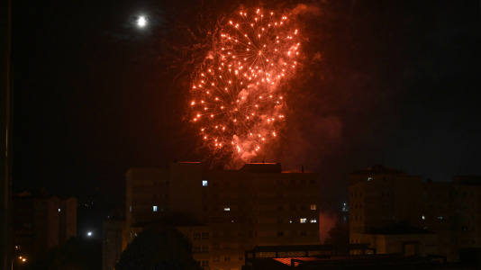 Fuegos artificiales. Fiestas de Caranza 2026