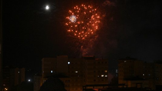 Fuegos artificiales. Fiestas de Caranza 2026
