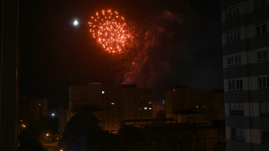 Fuegos artificiales. Fiestas de Caranza 2026