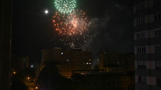 Fuegos artificiales. Fiestas de Caranza 2026