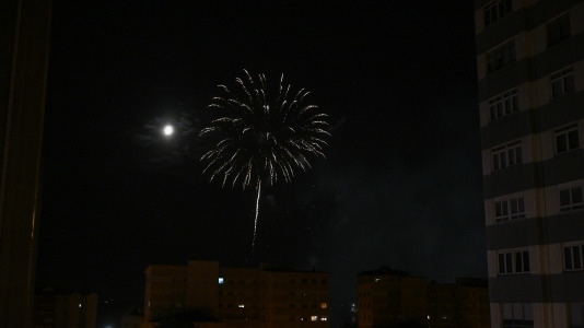 Fuegos artificiales. Fiestas de Caranza 2026
