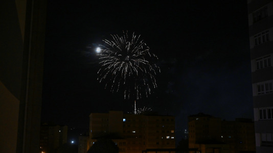 Fuegos artificiales. Fiestas de Caranza 2026