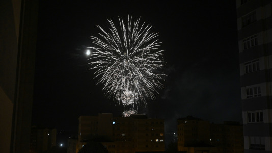 Fuegos artificiales. Fiestas de Caranza 2026