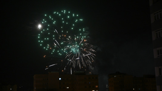 Fuegos artificiales. Fiestas de Caranza 2026