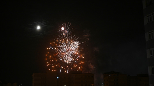 Fuegos artificiales. Fiestas de Caranza 2026