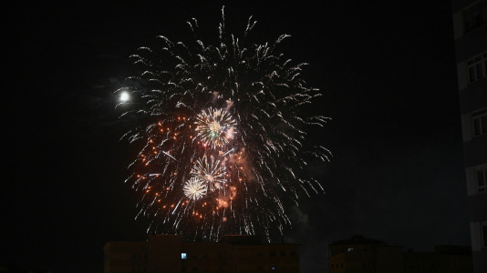 Fuegos artificiales. Fiestas de Caranza 2026