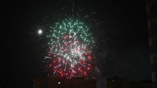 Fuegos artificiales. Fiestas de Caranza 2026