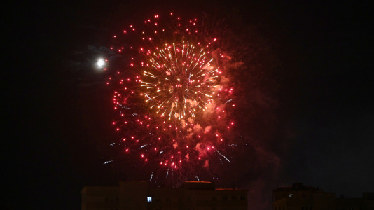 Fuegos artificiales. Fiestas de Caranza 2026