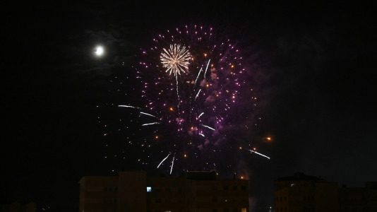 Fuegos artificiales. Fiestas de Caranza 2026
