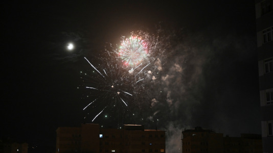 Fuegos artificiales. Fiestas de Caranza 2026