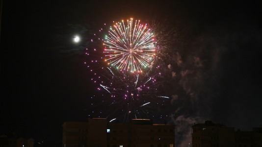 Fuegos artificiales. Fiestas de Caranza 2026