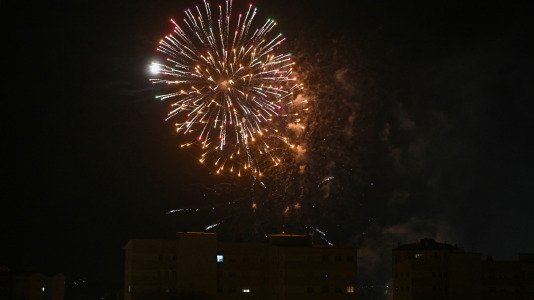 Fuegos artificiales. Fiestas de Caranza 2026