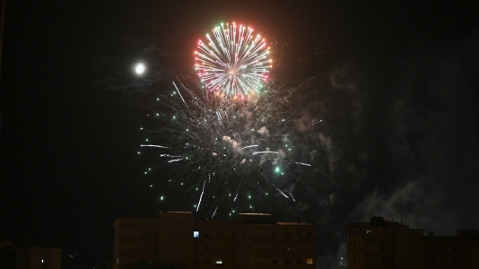 Fuegos artificiales. Fiestas de Caranza 2026