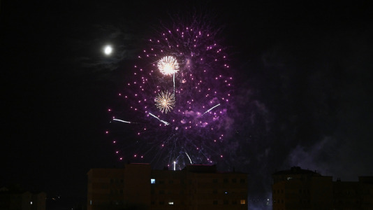 Fuegos artificiales. Fiestas de Caranza 2026