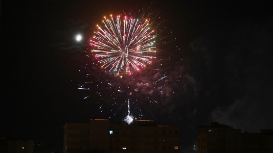 Fuegos artificiales. Fiestas de Caranza 2026